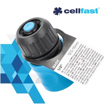 Быстродействующий соединитель Шланговый соединитель Cellfast BASIC Шланговый соединитель 1/2–5/8 дюйма STOP
