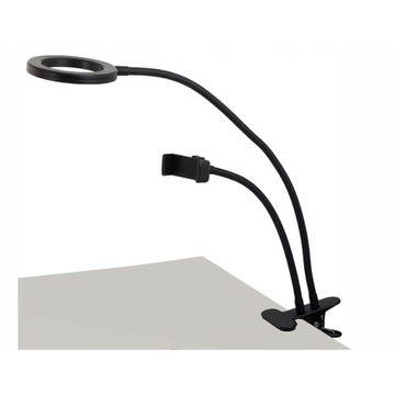 НАСТОЛЬНАЯ ЛАМПА 24 СВЕТОДИОДА С ЗАЖИМОМ, ЧЕРНАЯ