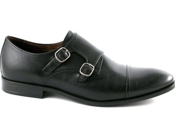 RYŁKO IPSJ02 półbuty monki skóra CZARNE R.39