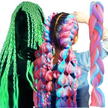 Синтетические волосы для кос, СВЕТЯЩИЕСЯ наращивания.