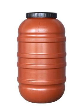 Beczka Plastikowa Atest Spożywczy 220l ceglana