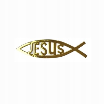 naklejka na samochód JESUS ryba