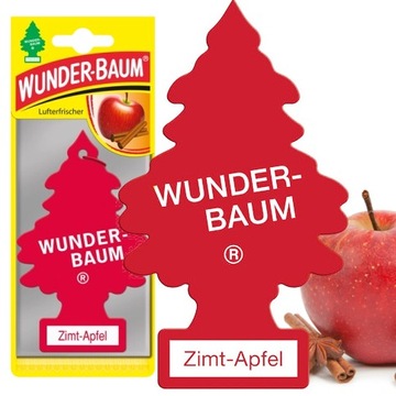 WUNDER BAUM ZAWIESZKA ZAPACHOWA SAMOCHODU ODŚWIEŻACZ choinka JABŁKO CYNAMON