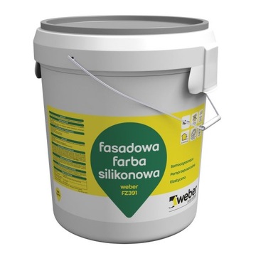 Weber FZ391 farba silikon. 25kg BAZA odcień bieli