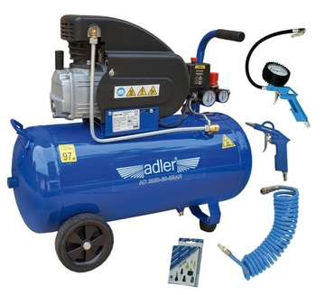 SPRĘŻARKA ADLER 50l AD 2050-50-8BAR 230V Z ZESTAWE
