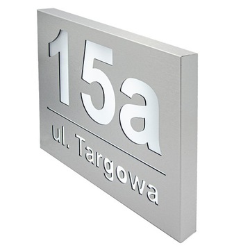 DUŻA TABLICZKA ADRESOWA Numer Domu 40x30 DYSTANSE