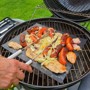 НАБОР СТОЛОВЫХ ПРИБОРОВ ДЛЯ ГРИЛЯ 21 В 1, ЧЕХОЛ ДЛЯ ЩИПЦОВ-ШПАТЕЛ