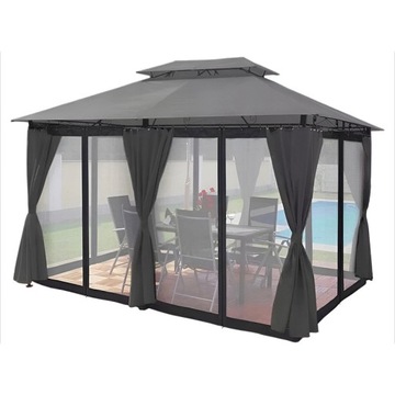 Садовый павильон King-bl-r-gr Grey Material Comquito Network 4x3 Solid