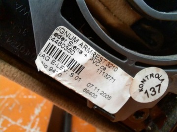 OPEL SIGNUM C 03-05 POHOVKA ZADNÍ SEDADLO CENTRÁLNÍ LOKETNÍ OPĚRKA KŮŽE