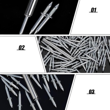 100 ГВОЗДЕЙ С ДВОЙНОЙ ШЛЯПКОЙ ДЛЯ НАПОЛЬНЫХ ПОЛОС С РЕЗЬБОЙ