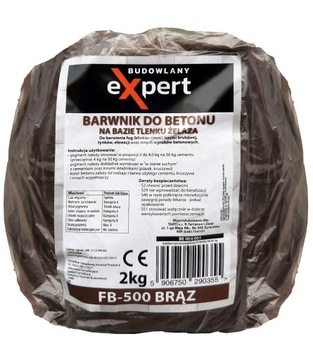 КРАСИТЕЛЬ ПИГМЕНТНЫЙ ДЛЯ БЕТОНА FB-500 КОРИЧНЕВЫЙ КОРИЧНЕВЫЙ 2КГ КРАСИТЕЛЬНАЯ КРАСКА ДЛЯ БЕТОНА