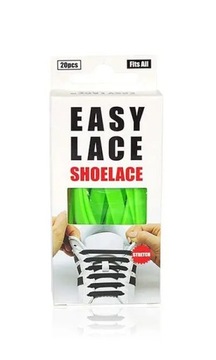 Czarne sznurówki silikonowe do butów Easy Lace 20