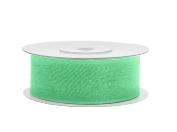 WSTĄŻKA SZYFONOWA ORGANZA 2,5cm/25m MIĘTOWA