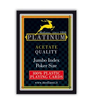 Karty Modiano Platinum Jumbo Acetate Niebieskie