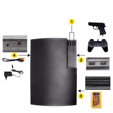 ТВ-ИГРА РЕТРО ТВ-КОНСОЛЬ ВИДЕОИГРЫ МАРИО ПЕГАС 2x PAD GUN 3