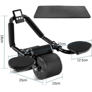 РОЛИК ДЛЯ УПРАЖНЕНИЙ НА МЫШЦЫ АБС С АВТОМАТИЧЕСКИМ ОТДАЧОМ ДЛЯ ФИТНЕСА