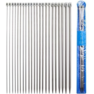DRUTY DZIEWIARSKIE ZESTAW DO ROBIENIA NA DRUTACH 35cm W ETUI 22szt 2-8mm