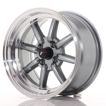 JR Wheels JR19 15x8 ET0 4x100 Gun Metal w/Machined