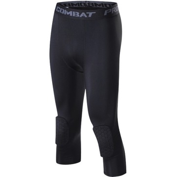 Men's Sports 3/4 Cropped Pants Padded Running Legg