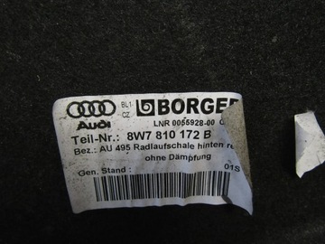 AUDI A5 CABRIO PODBĚH PRAVÉ ZADNÍ 18-22R 8W7810172B