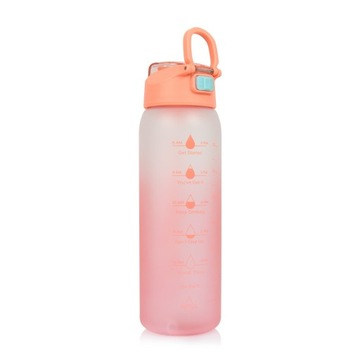 Мотивационная бутылка для воды с мерным стаканчиком Tritan без BPA Casno 1л