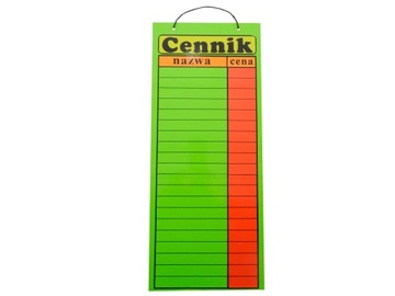 TABLICA CENNIK A4X2 SKLEP GASTRO LAMINOWANA