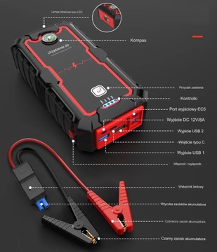 ПУСКОВОЕ УСТРОЙСТВО BUSTER POWERBANK ДЛЯ АВТОМОБИЛЬНОГО СТАРТЕРА 12 В 2000 А