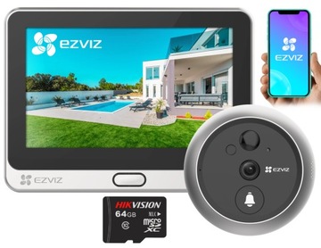 Видоискатель DP2C CS-DP2C WiFi EZVIZ Judasz Ringtone 64Gb