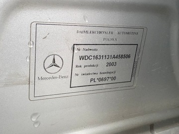 Mercedes Klasa M W163 Terenowy 2.7 (270 CDI) 163KM 2003 Mercedes ML 270 CDI 2003 rok. Przebieg 290 tys. km. Drugi właściciel., zdjęcie 13