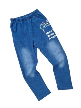 SPODNIE LEGGINSY GETRY JEANSOWE HH402 152-158