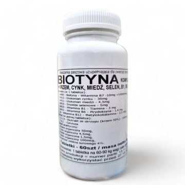 Biotyna Kompleks z Krzemem i Witaminami B - 60 Tabletek - Podkowa