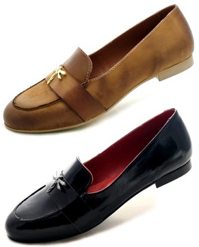 Loafersy baleriny SKÓRZANE Dolce Pietro 3002