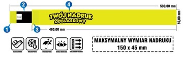 Нарукавная повязка шириной 5 см с вашим собственным логотипом.