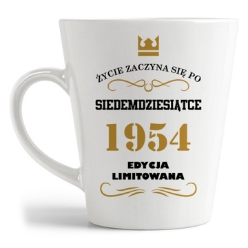 KUBEK latte 70-TE URODZINY 70 LAT PREZENT