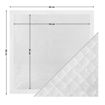 Впитывающие прокладки Коврики ОДНОРАЗОВЫЕ 60х90 см ГИГИЕНА белые STRONG 120 шт.