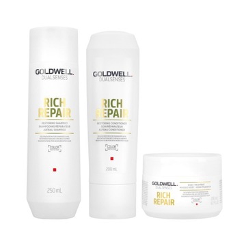 GOLDWELL RICH REPAIR SZAMPON + ODŻYWKA + KURACJA