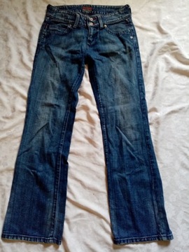 spodnie jeans dżinsy biodrówki BIG STAR r.S / 36~lekkie dzwony