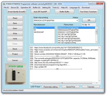 QFP64 TQFP64 0,5 ZIF-адаптер для iFix RT-809h
