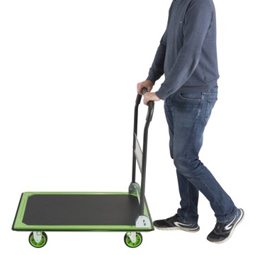 СТАЛЬНАЯ ТЕЛЕЖКА, СКЛАДНАЯ ТРАНСПОРТНАЯ ПЛАТФОРМА С ЗАМКОМ КОЛЕСА, ПОДСТАВКИ НА 300 КГ