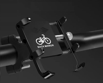 Прочный алюминиевый держатель для велосипедного телефона, привинченный к рулю мотора.