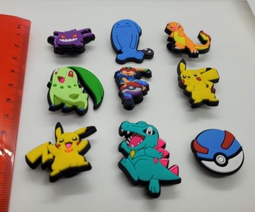 ПУГОВИНКИ ДЛЯ ОБУВИ украшения типа CROCS KROKS покемон 9 шт в 1