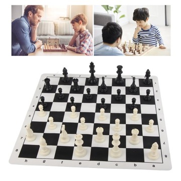 Портативный набор шахмат из полипропилена, 32 шахматные фигуры, шахматы, 24 шашки зеленого и белого цвета