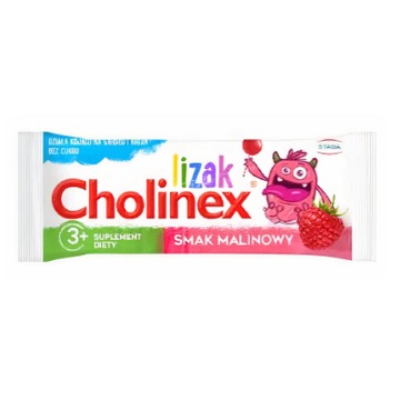 Cholinex lizak o smaku malinowym 1 sztuka