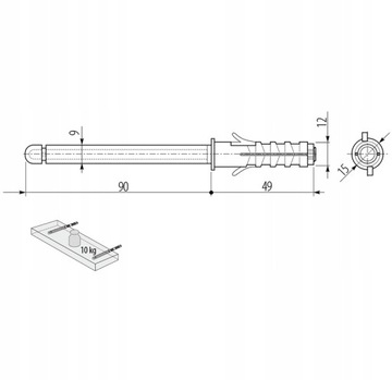НАБОР НАСТЕННЫХ МЕБЕЛЬНЫХ ПОЛОК ИЗ 3-Х ПОЛОК, ДУБ ВОТАН + ШПИЛЬКИ