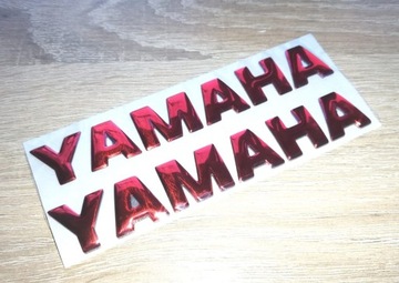 YAMAHA 3D RED надпись 2шт 12см X-CITY YZF R1 R6 MT