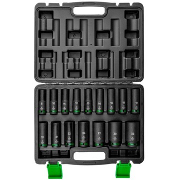 УДАРНЫЕ ГОЛОВКИ НАБОР ГОЛОВОК 16 ШТ. ГОЛОВКИ 1/2