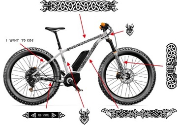 НАБОР УНИВЕРСАЛЬНЫХ НАКЛЕЙКОВ ДЛЯ ВЕЛОСИПЕДА WIKING FRAME