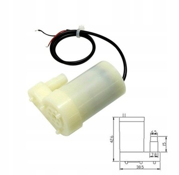 Мини водяной насос постоянного тока 3В/6В, 100л/ч - ВЕРТИКАЛЬНЫЙ