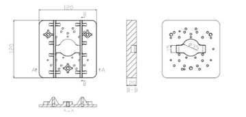 КРОНШТЕЙН МАЧТЫ ДЛЯ КРЕПЛЕНИЯ НА ЧЕРНОЙ СТОЙКЕ