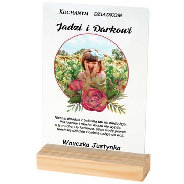 RAMKA ZE ZDJĘCIEM OD WNUCZKA DLA DZIADKÓW Y9